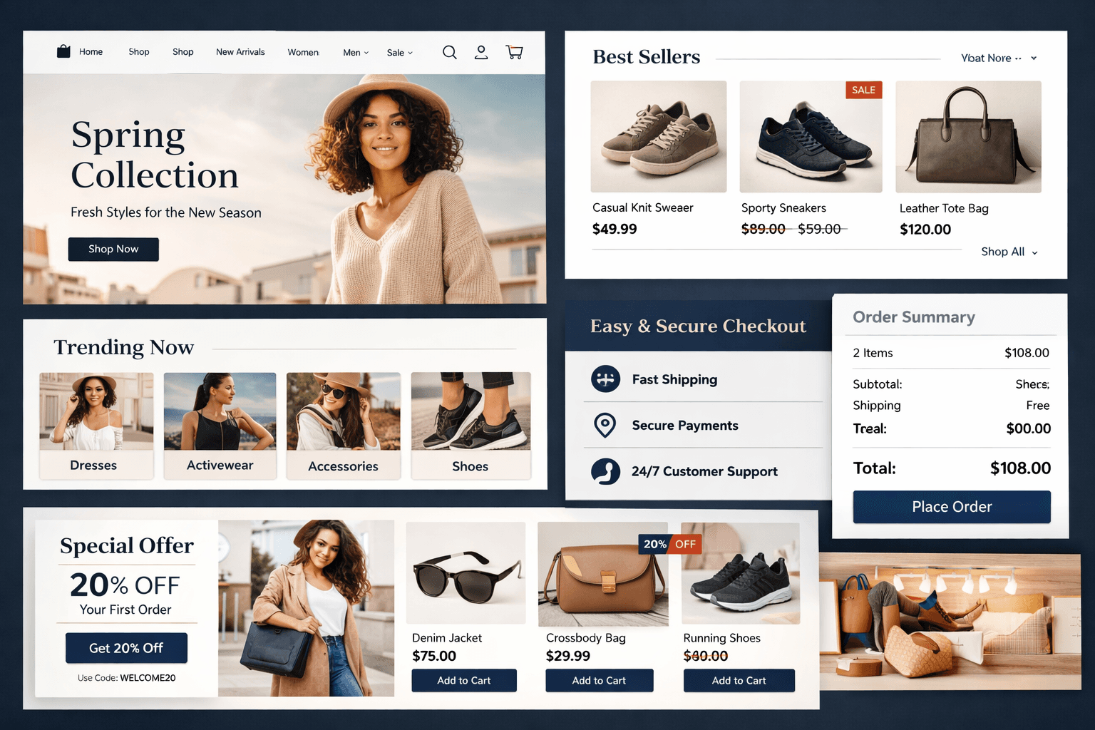 E-commerce UI web designing services hyderabad