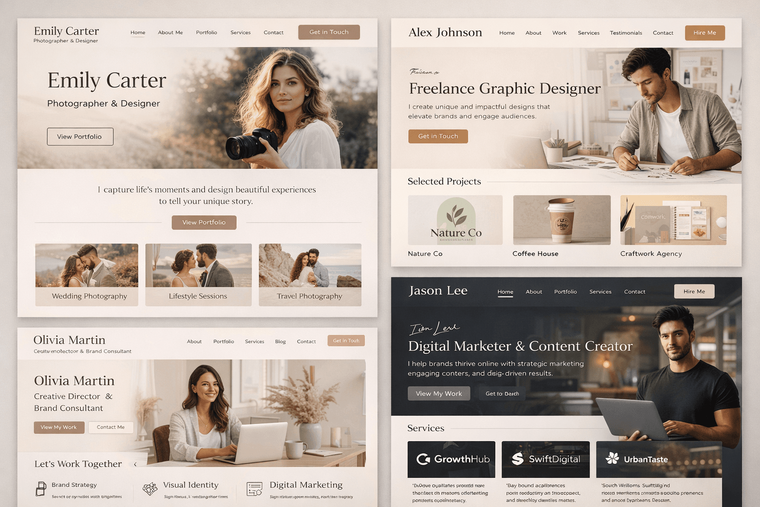 Personal & Portfolio Brands web designing services hyderabad